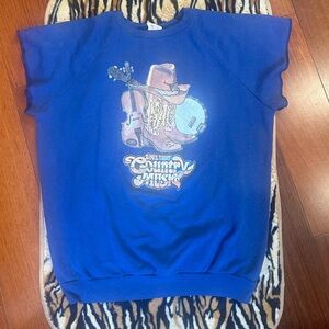 70s kitsch Country Music short sleeve sweatshirt